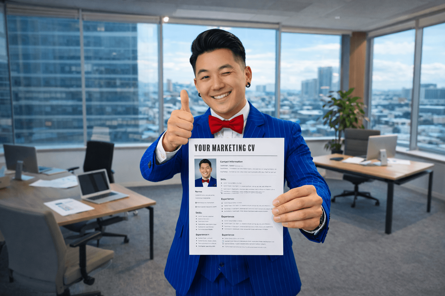 Freddy in the office